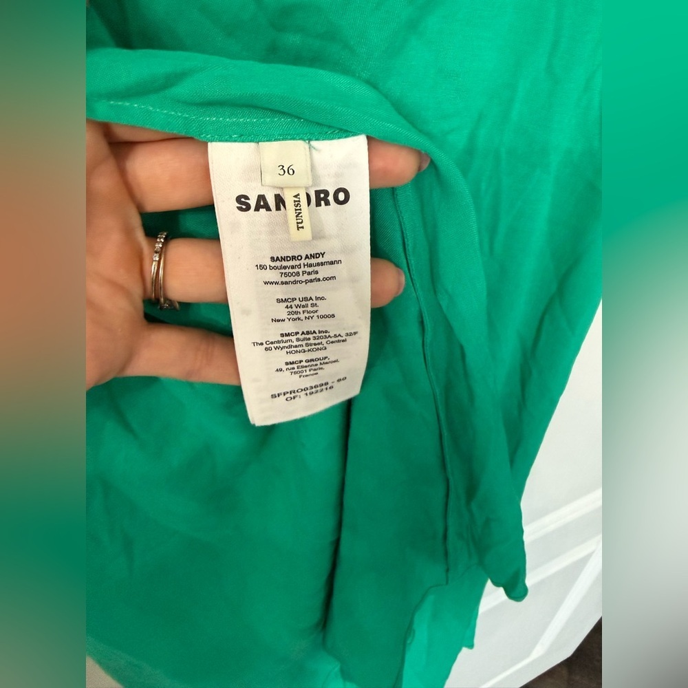 Sandro Emerald Green Tiered Maxi Dress - Picture 4 of 10